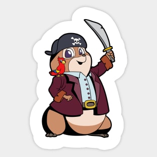 Captain Hamster - Pirate Gold Hamster Sticker